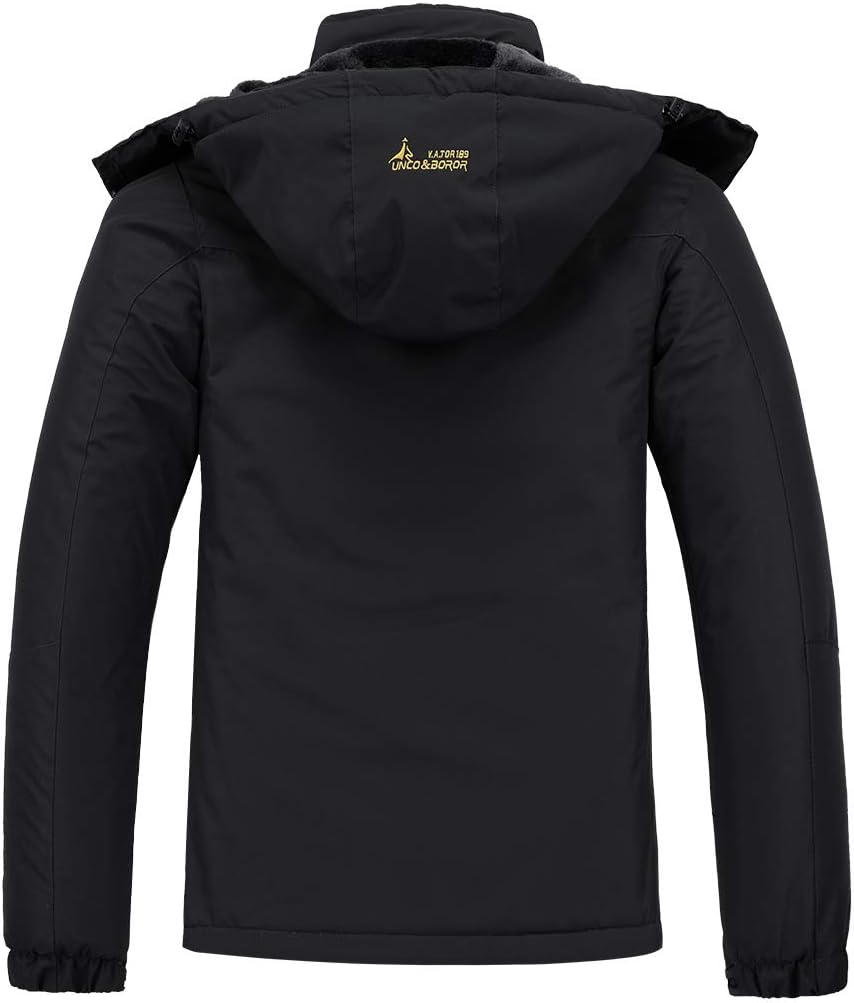 Men's Ski Jacket Warm Winter Snow Coat Waterproof Mountain Windbreaker Snowboarding Jacket Hooded for Hiking Traval