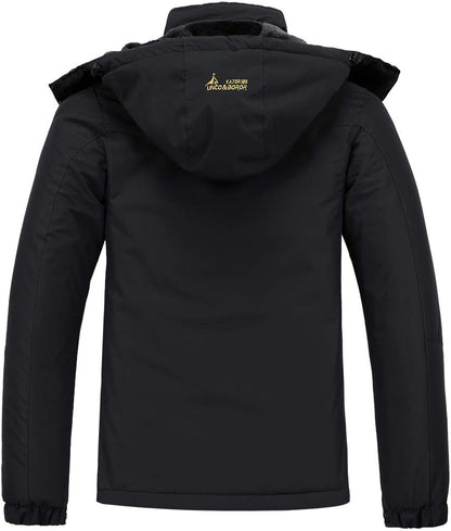Men's Ski Jacket Warm Winter Snow Coat Waterproof Mountain Windbreaker Snowboarding Jacket Hooded for Hiking Traval