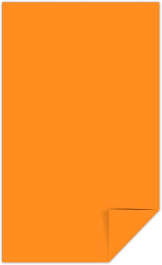 Neenah Astrobrights Color Paper, 8.5" x 14", 24 lb/89 GSM, Cosmic Orange, 500 Sheets (22652)