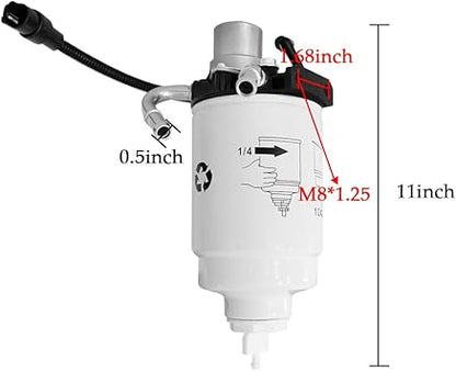 TP3018 Fuel Filter and 12642623 Fuel Filter Head Replacement for 6.6L Duramax Diesel CHEVY Silverado GMC Sierra 2005-2012 2500HD 3500HD