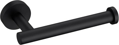 Toilet Paper Holder Matte Black, Angle Simple Stainless Steel Bathroom Tissue Dispenser, Toilet Roll Hanger for Wall