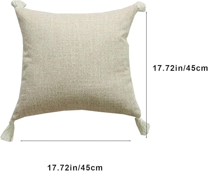 Throw Pillow Cover Pack of 2, Decorative Throw Pillow Case, Japanese Cushion Cover with Zipper Closure, Pillow Covers for Chair, Sofa, Bed, Living Room and Home Decor, 18 x 18 in Day