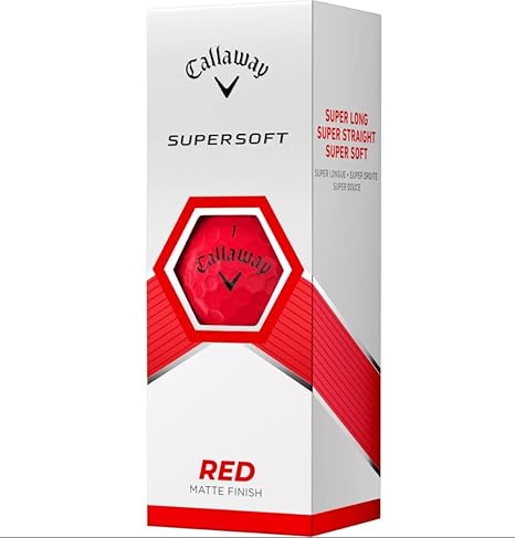 Callaway Supersoft Golf Balls (Red, 3pk) 1 Sleeve 2023