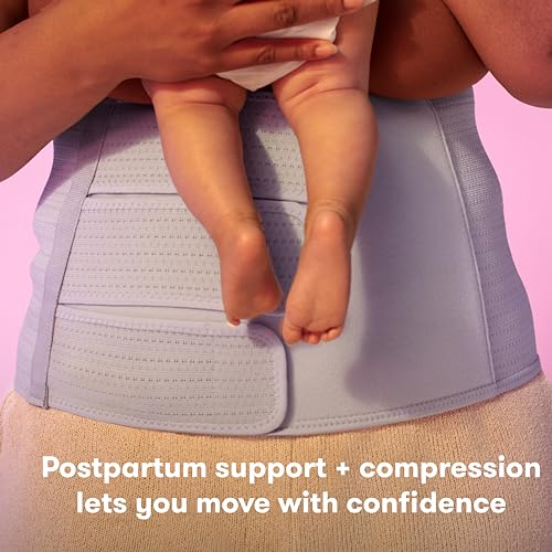 Frida Mom Belly Binder, Postpartum Essentials for Natural and C-Section Recovery, Adjustable Compression Wrap, After Birth Brace, Abdominal Band, 9 High"