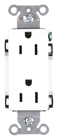 Hubbell Wiring Device-KELLEMS 15A Commercial Environments Receptacle, White; Tamper Resistant: No