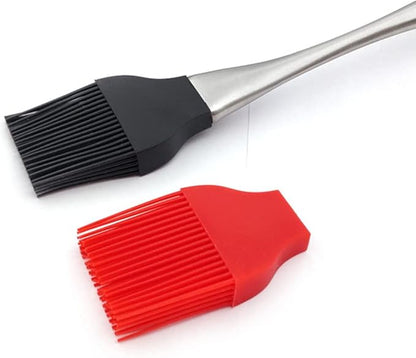Basting Brush Silicone Oil Brush Stainless Steel Brushes for Kitchen BBQ Grilling Basting