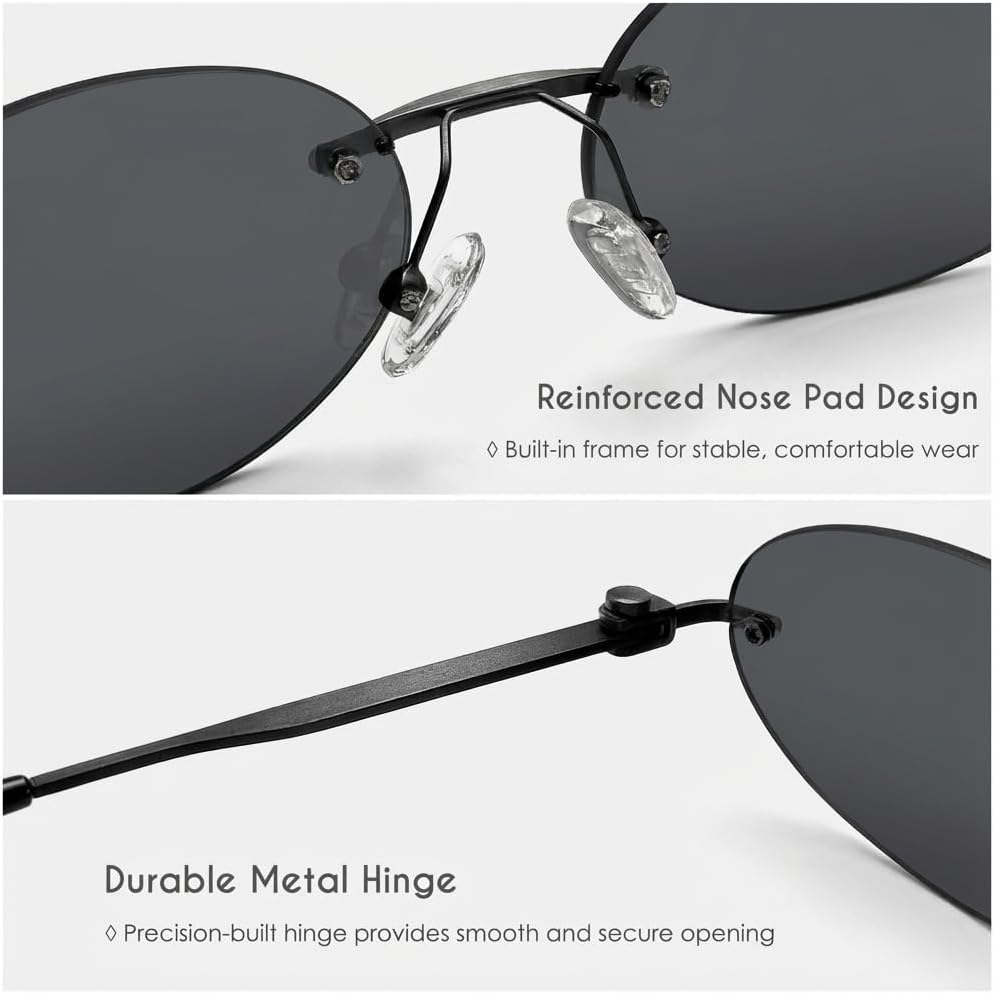 mosanana Y2K Oval Sunglasses for Women and Men Mod. Hacker