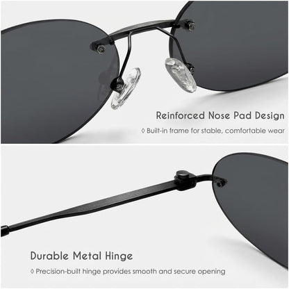 mosanana Y2K Oval Sunglasses for Women and Men Mod. Hacker