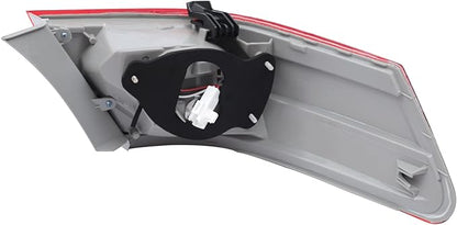Tail Light For 2010-2011 Toyota Camry, Right Outer ClearRed Lens, Direct Fit Replacement, Durable PCPP Material