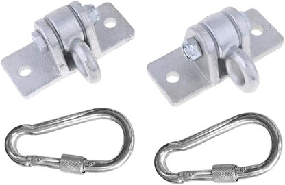Heavy Duty Metal Hanger Set Swing Porch Hook Hardware - 11,000lbs Capacity - Easy Installation - Perfect for Playsets, Swings, Hammocks - Includes Carabiners - Silver