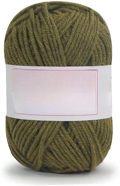 4-Ply Milk Cotton Yarn for DIY Crochet & Knitting – Perfect for Dolls, Blankets, Clothes, Hats, and Booties (5, 72 Generals Army Green)