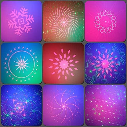 Party Lights Dj Disco Lights, Strobe Stage Light Sound Activated Laser Llights Projector with Remote Control for Parties Bar Birthday Wedding Holiday Event Live Show Xmas Decorations Lights (remote control missing)