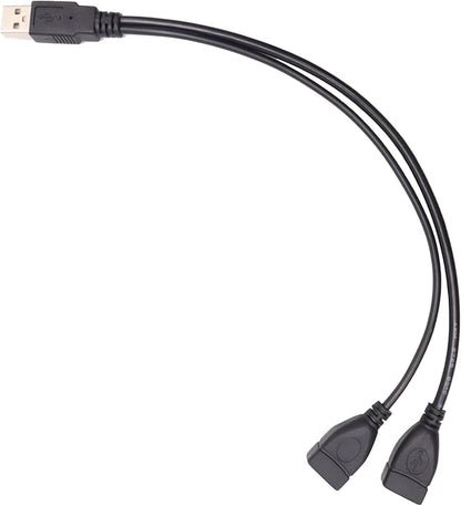 USB Splitter Data Charger Cable USB 2.0 Male to Dual Data USB Female 1 to 2 Splitter Charging Extension Power Cord Cable for Computer and Mobile Phone Data Cable Transmission Charging