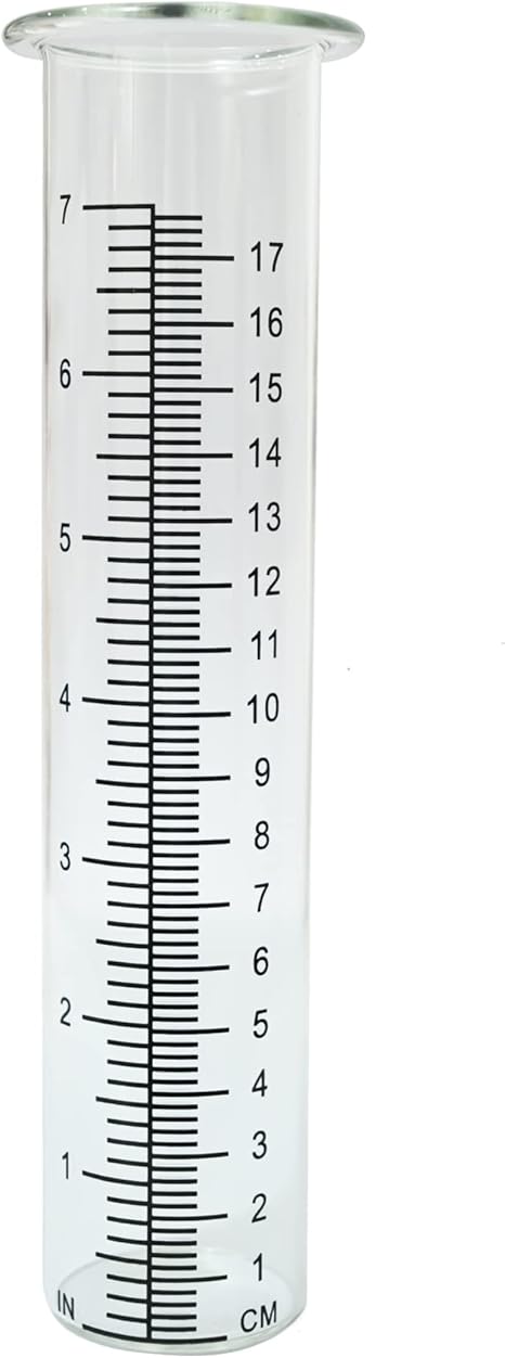 7" Plastic Rain Gauge Replacement Tube, 8.25 x 2.25 x 1.75 inches Cold Resistance Crack Resistance for Outdoor Garden Yard Home