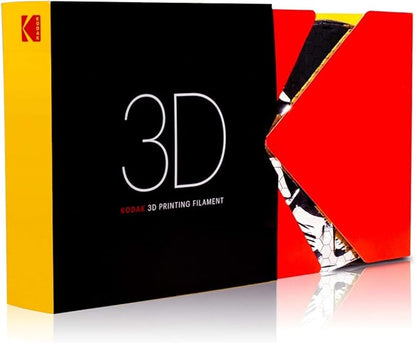 KODAK PLA Plus 3D Printer Filament, 1.75mm - 0.02 mm, 750g (1.7lbs) Spool, Red
