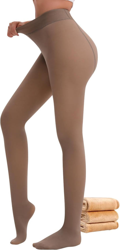Fleece Lined Leggings Women Comfort Fleece Lined Tights Thermal Legging for Womens High Waist Warm Tights for Women