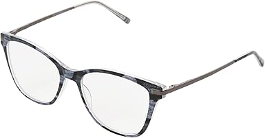 Betsey Johnson Women's New Night Out Reading Glasses Square Blue Light, 52 mm