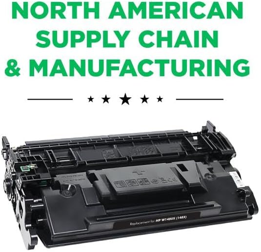Clover Remanufactured Toner Cartridge (Reused OEM Chip) Replacement for HP 148X (W1480X) | Black | High Yield