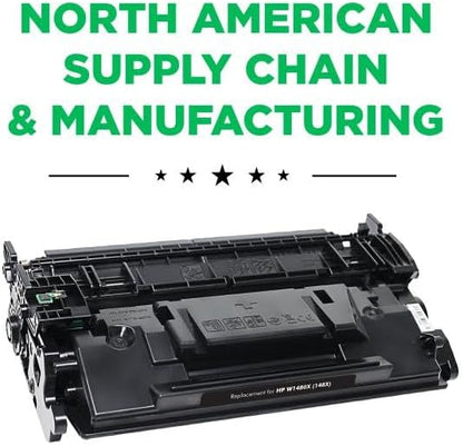 Clover Remanufactured Toner Cartridge (Reused OEM Chip) Replacement for HP 148X (W1480X) | Black | High Yield