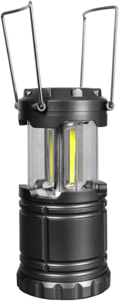 VINGVO Battery Powered Lights, Stainless Steel, Two Lighting Modes, Flashlights, Rechargeable Lamp, Camping Lantern, Emergency Light with Hanging Handle for Hiking, Camping, Fishing