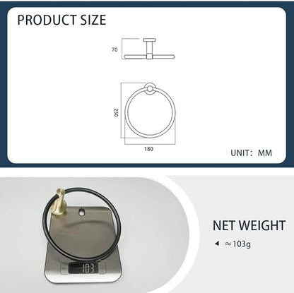 Luxury Gold Black Towel Ring Bathroom Accessories Towel Rail Bar Storage Rack Soap Dish Toilet Brush Paper Holder Coat Hooks,Towel Ring B