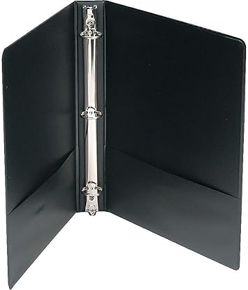 Wilson Jones 36814NB 368 Basic Round Ring Binder, 1" Cap, Black