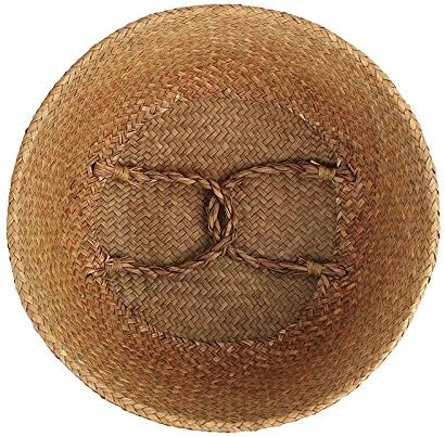 Storage Baskets Laundry Seagrass Baskets Wicker Hanging Flower Pot Baskets Storage Flower Home Pot Panier Osier Basket for Toys (Brown, 22cmX20cm)