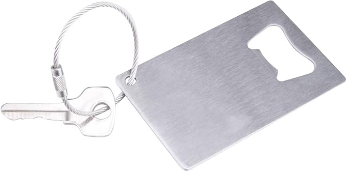 TOPTIE 2 PCS Credit Card Bottle Opener, Stainless Steel Beer Openers Fits in Wallet, Wedding Favors