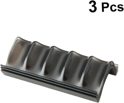 3pcs Essential Oil Bottle Storage Rack Stackable Organizer Slots for Easy Access for Tabletops Black Plastic Household Organizing