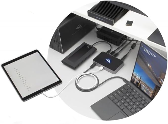 OWC Thunderbolt Hub Docking Station, Grey/Black, Thunderbolt 4, USB-A