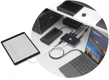 OWC Thunderbolt Hub Docking Station, Grey/Black, Thunderbolt 4, USB-A