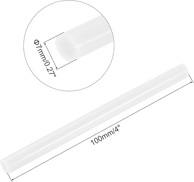 uxcell 20pcs Hot Glue Sticks for Glue Gun 7mm0.27-inch x 4-inch Mini Hot Melt Adhesive Glue Stick Cream