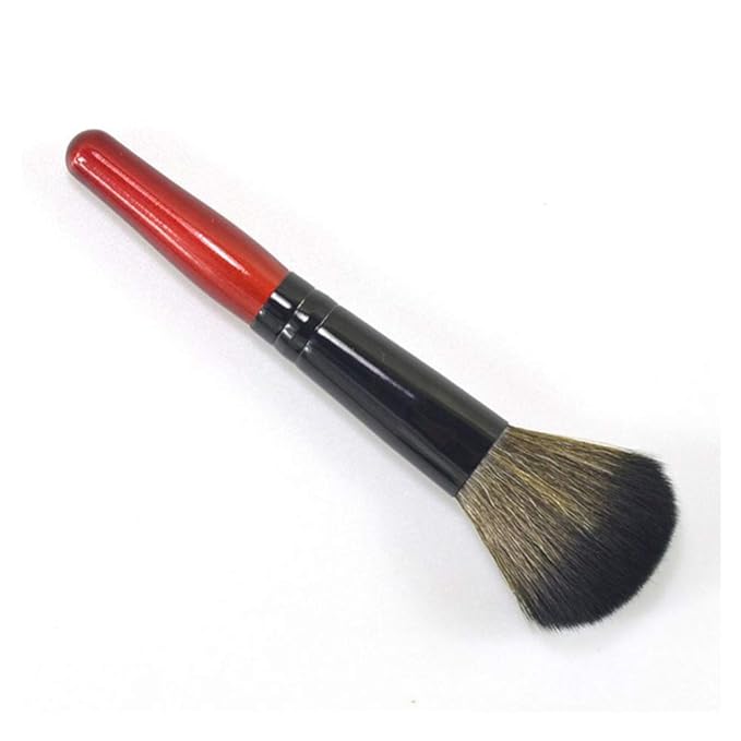 Wine Red Cosmetic Brush, Wood Handle Nylon Brush Head Foundation Face Blush Powder Contour Makeup Brush, Making Your Makeup Easier Foundation Brushes