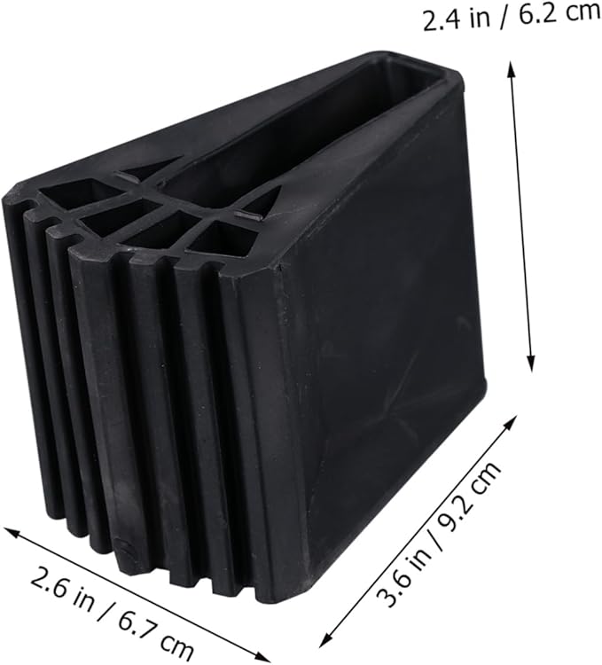 2pcs Floor Mat Foot Pads Folding Ladder Ladders Stepper Shoe Feet Non Bumper Construction Furniture Legs Office Chair Mat for Hard Floor Ladder Pads Ladder Rest Mats Black Rubber WATIIFUFU