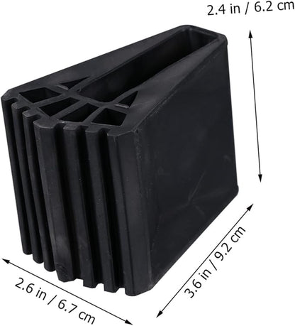 2pcs Floor Mat Foot Pads Folding Ladder Ladders Stepper Shoe Feet Non Bumper Construction Furniture Legs Office Chair Mat for Hard Floor Ladder Pads Ladder Rest Mats Black Rubber WATIIFUFU