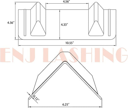 ENJ 20 Pack Flatbed Edge Protectors for Cargo Loads Corner Protectors Flatbed Used Together with Webbing to Protect Cargo, Red