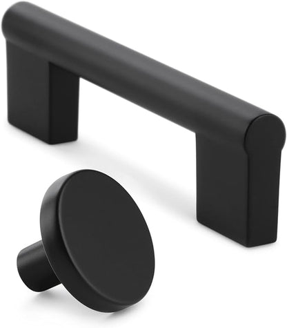 Amerock  Cabinet Knob  Matte Black  1-38 inch (35 mm) Diameter  Versa  1 Pack  Drawer Knob  Cabinet Hardware