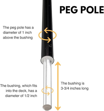 Pool Fence Deck Plugs & Sleeves for Peg Pole Fence (Gray)