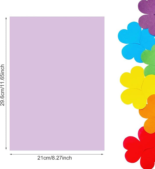 100 Sheets Colorful Cardstock Paper, A4 Craft Paper 11.7 X 8.3 Inch Paper Assorted 10 Colors for DIY Project, Decor, Gift Wraps 160 GSM Each Color 10 Sheets.