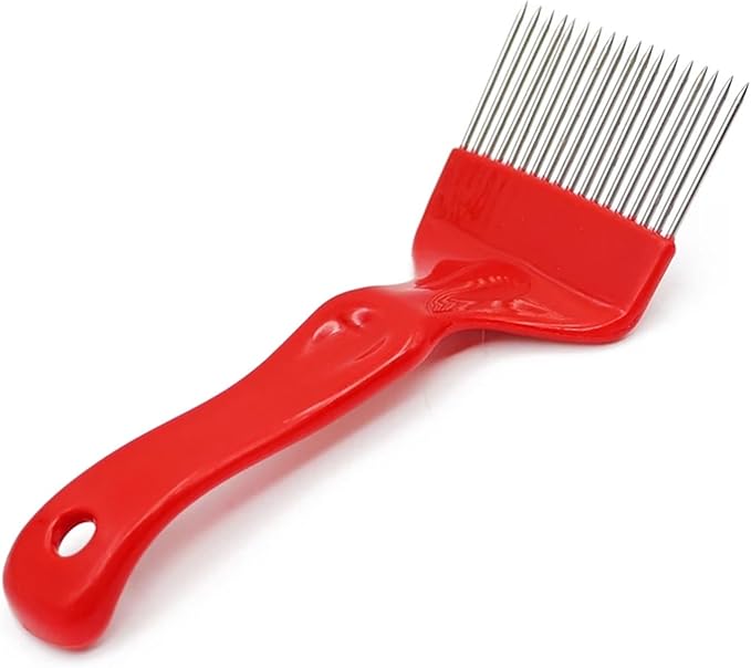 Beehive Honey Fork Comb, Unfasten Fork to Cut Honey Fork, 1 Beekeeping Tool(Red)