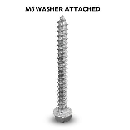 Mounting Dream Lag Bolt Kit for TV Mount Comes with (4) M8 Lag Bolt for Wood Stud,(4) Fischer Anchors for Concrete Wall, Includes Allen Key and Bubble Level