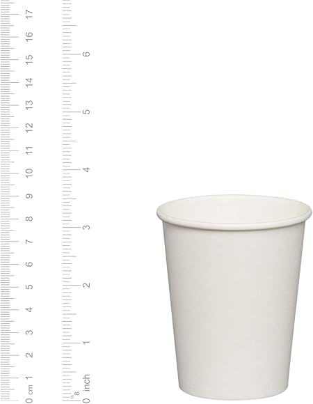 GUSTO 8 oz.- 100 Pack Paper Hot Cups, Coffee Cups - White (formerly Comfy Package)
