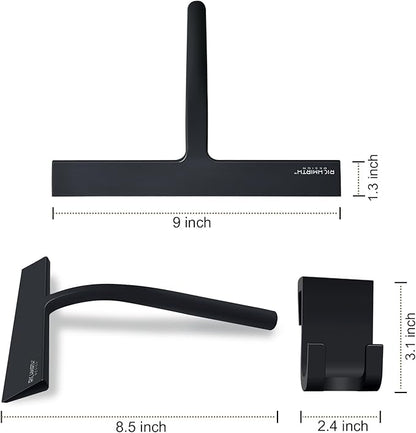 RICHMIRTH Silicone Rubber Blade Shower Squeegee 9" in Width Window  Car Squeegee for Shower, Glass, Window