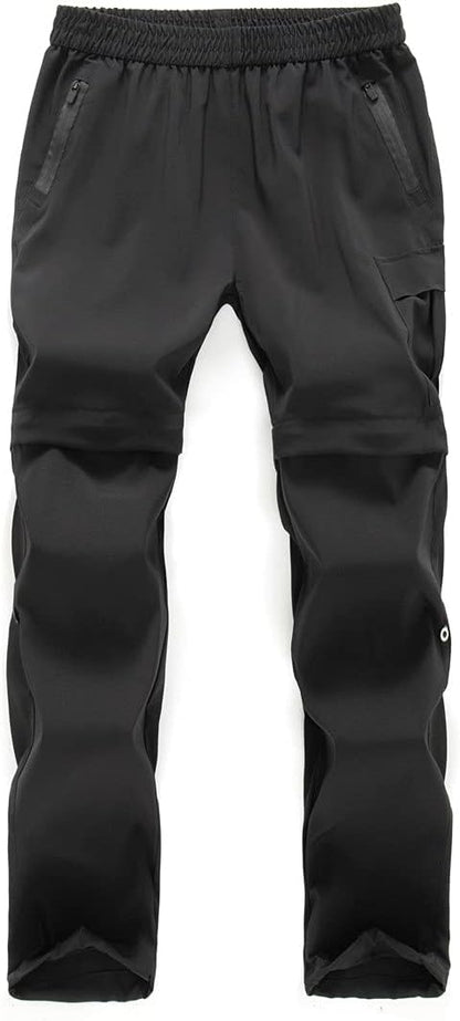 HARGLESMAN Boys Cargo Pants Kids' Casual Outdoor Quick Dry Waterproof Hiking Climbing Convertible Trousers