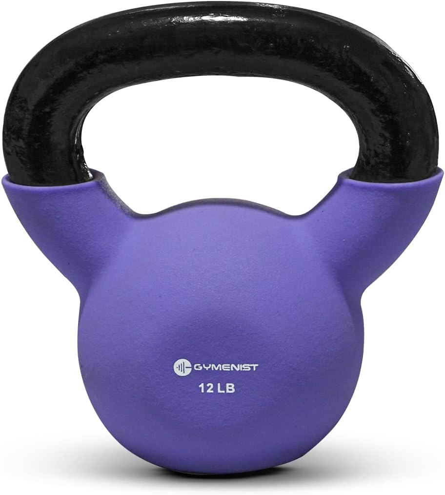 GYMENIST Neoprene Coated Cast Iron Kettlebell
