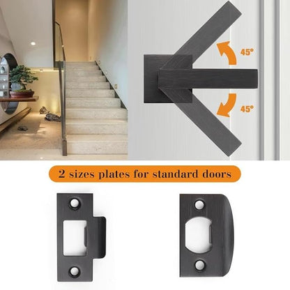Probrico Heavy Duty Square Passage Lever Door Handle Non-Locking Leverset for Hallway or Closet Reversible for Right  Left Sided Doors - Oil Rubbed Bronze,1 Pack