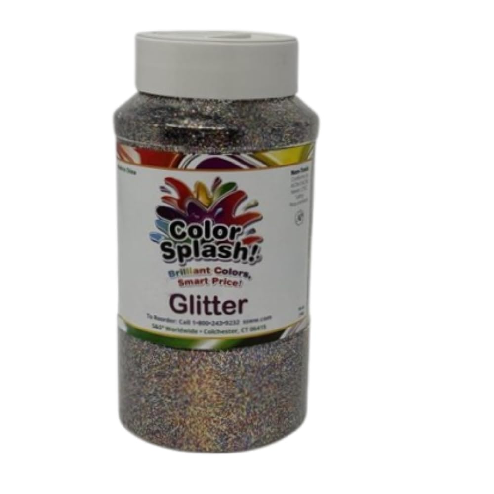 S&S Worldwide Color Splash Glitter, Multi, 1lb. Shaker Top
