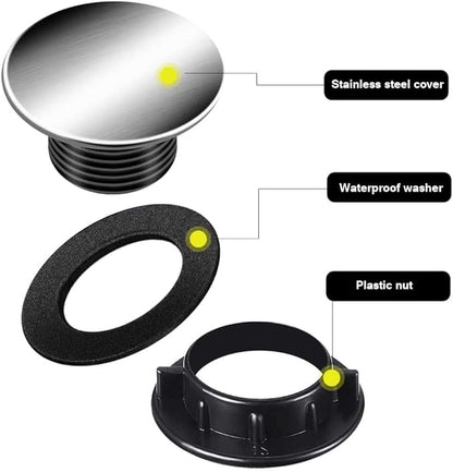 Sink Tap Hole Cover Kitchen Faucet Hole Cover Brushed Stainless Steel (1 to 1.6 Inch in Diameter) (1.10-1.60 inch)