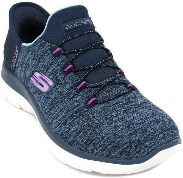 Skechers Women's Summits - Dazzling Haze Hands-Free Slip-Ins - Memory Foam Insole, Heel Pillow, Vegan Materials Sneaker