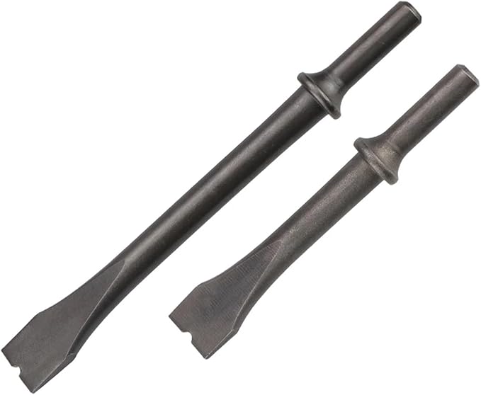 Air Chisel Head Hard Steel Solid Air Shovel Head Air Impact Hammer Bit Pneumatic Tool Accessoryies 150Y 190Y 250Y Cutting(4pcs 125mm Spring)